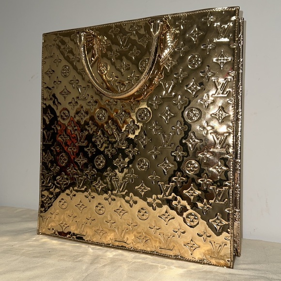 Louis Vuitton monogram mirror gold sac plat shopper tote purse - Picture 15 of 15